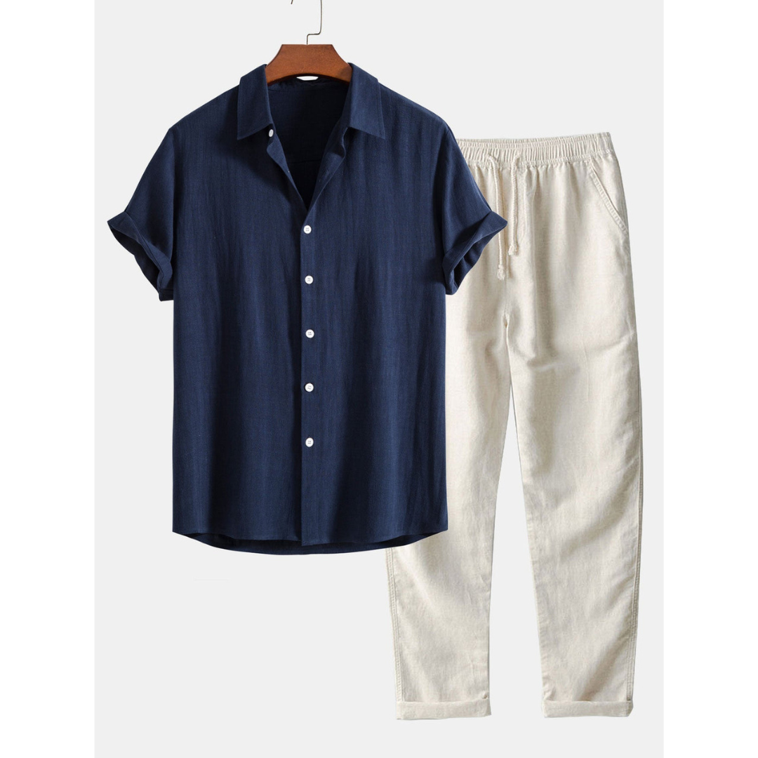 Elio | Men’s Casual Shirt & Trouser Set | Two-Piece