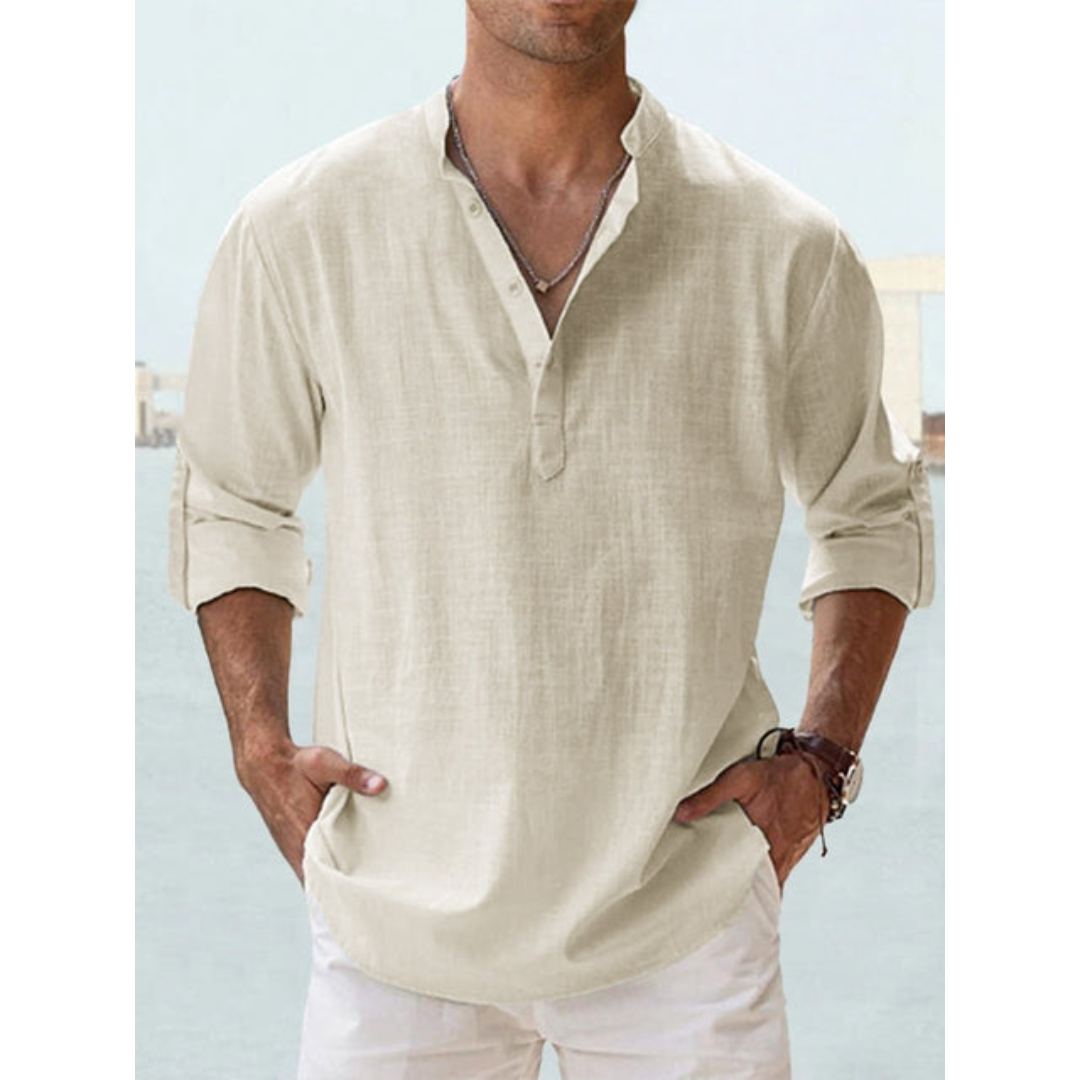 Orion | Men’s Oversized Henley Shirt | Long Sleeve