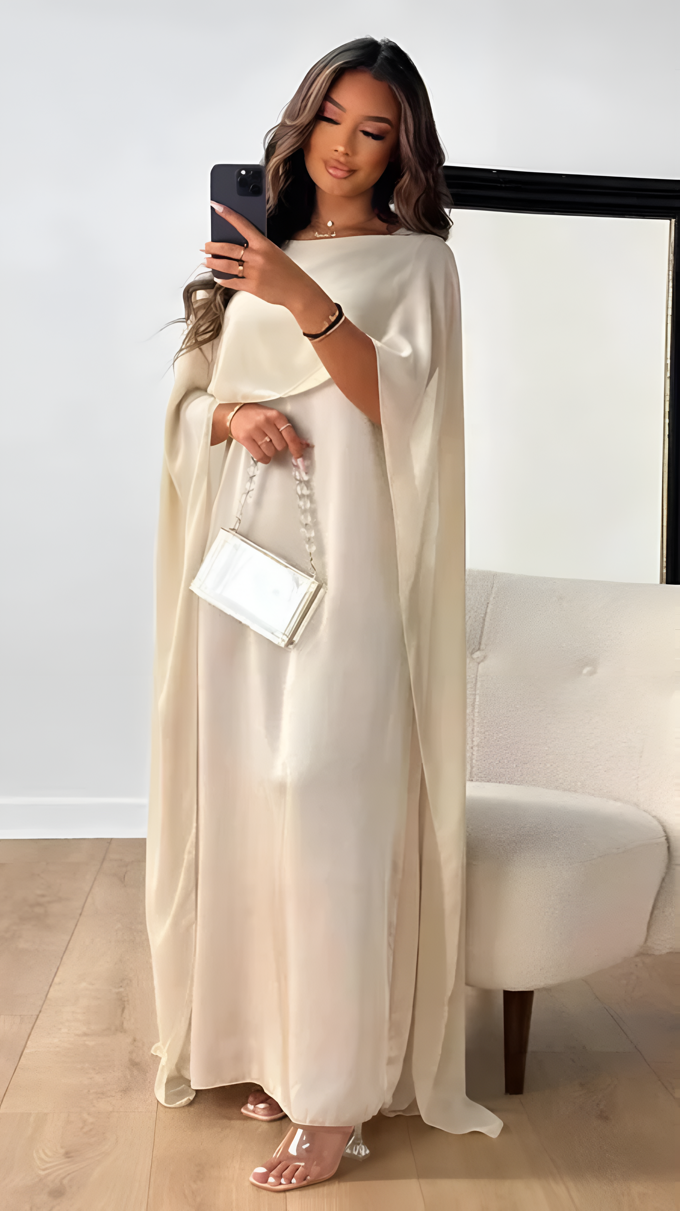Cape Maxi Dress | Women's Elegant Formal