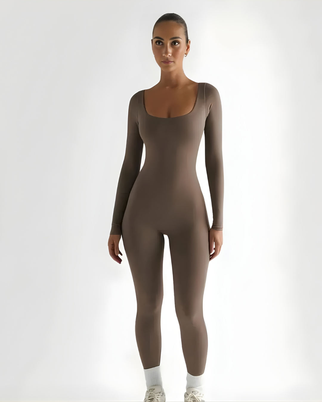 Women’s Summer Long Sleeve Jumpsuit | Scoop Neck