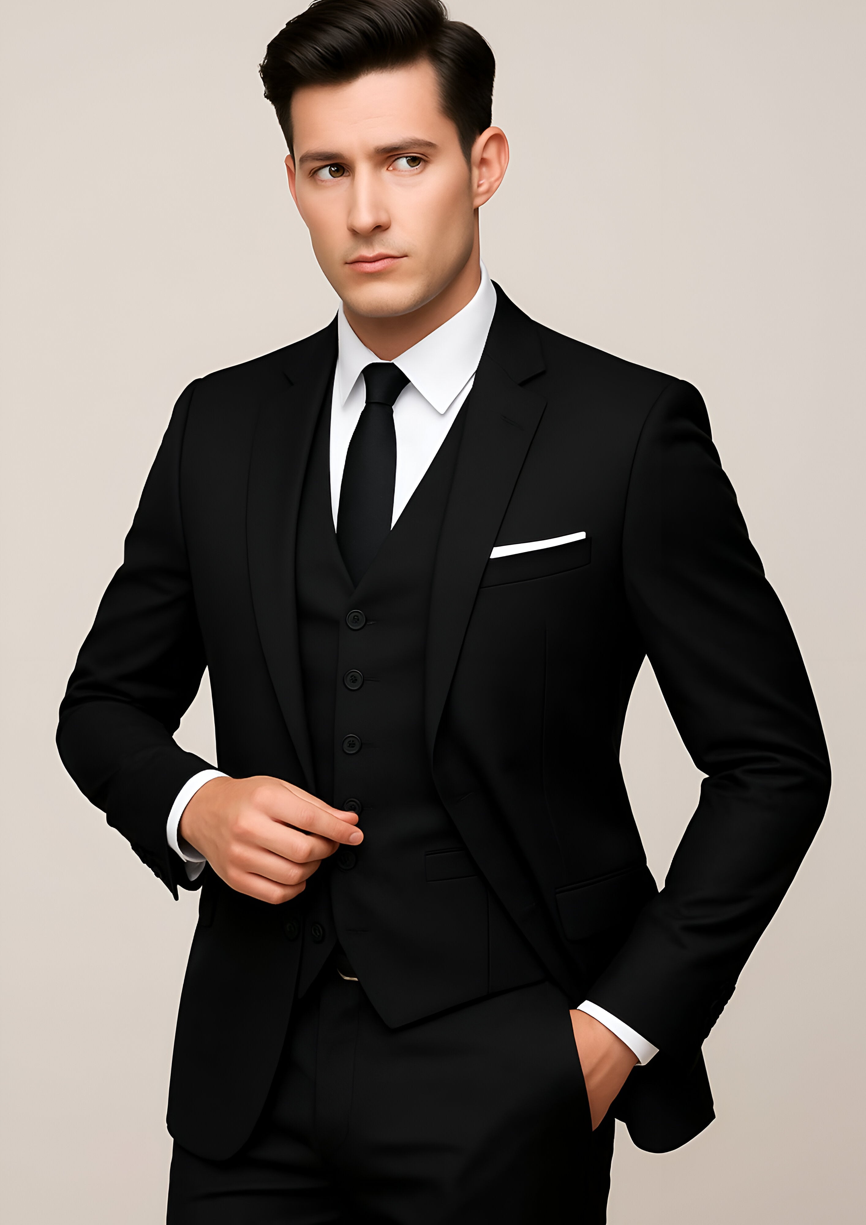 Men's Formal Slim Fit Suit | 3-Piece Set