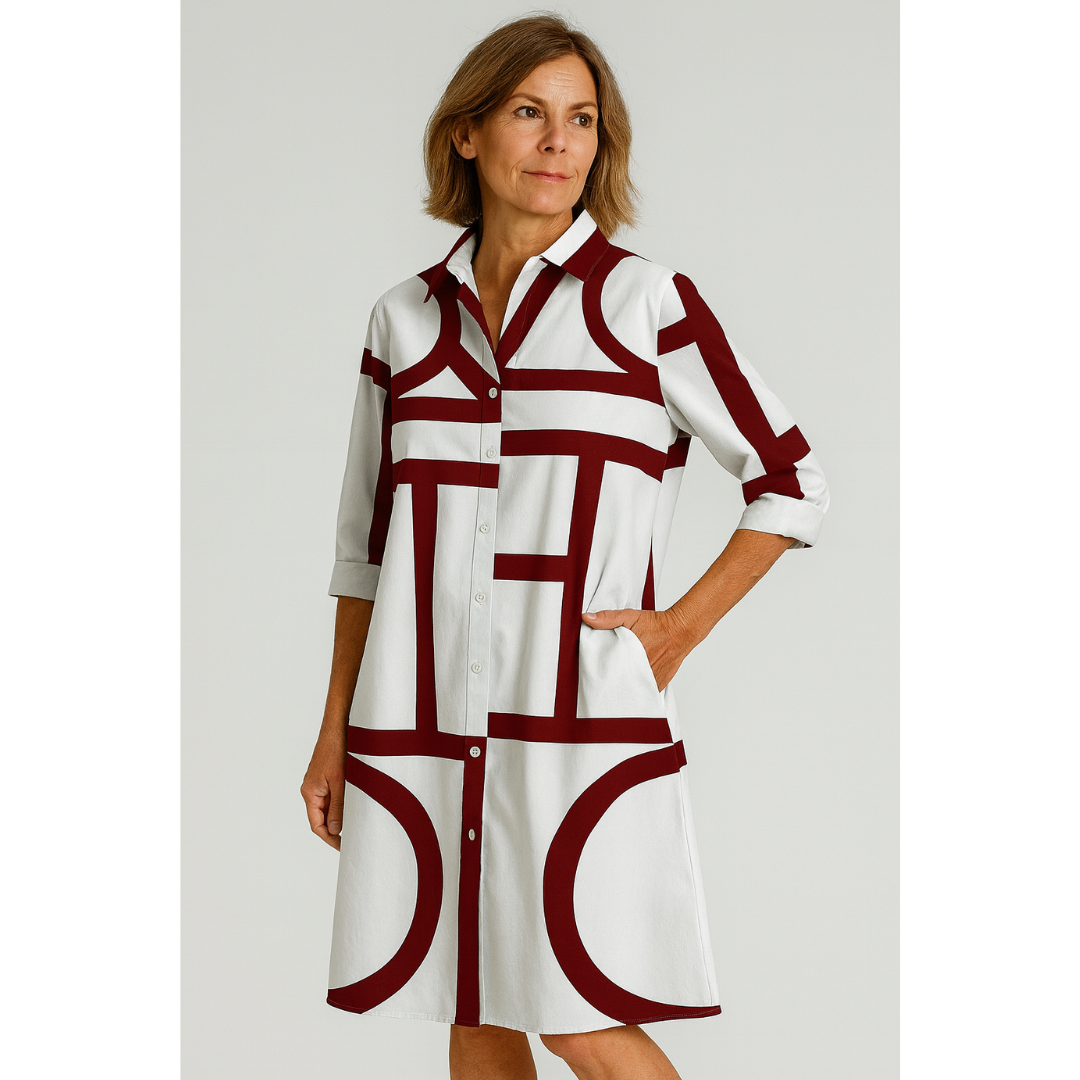 Noelle | Women’s Summer Geometric Dress | Maxi