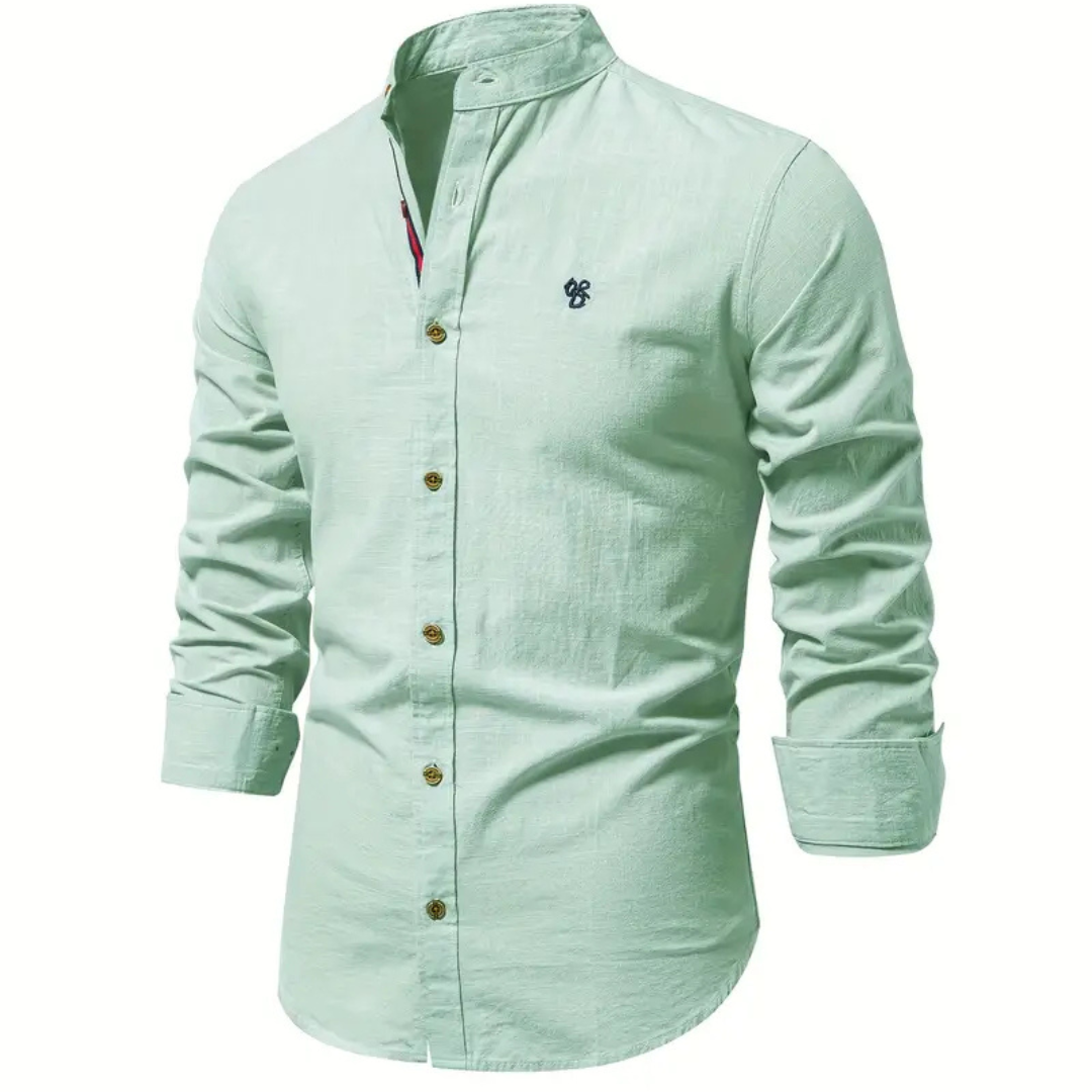 Leon | Men’s Summer Collar Button-Down Shirt | Long Sleeve