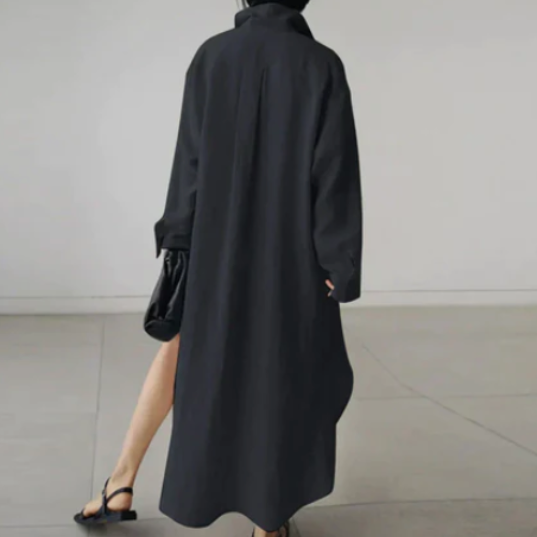 Mara | Women’s Minimalist Shirt Dress | Maxi