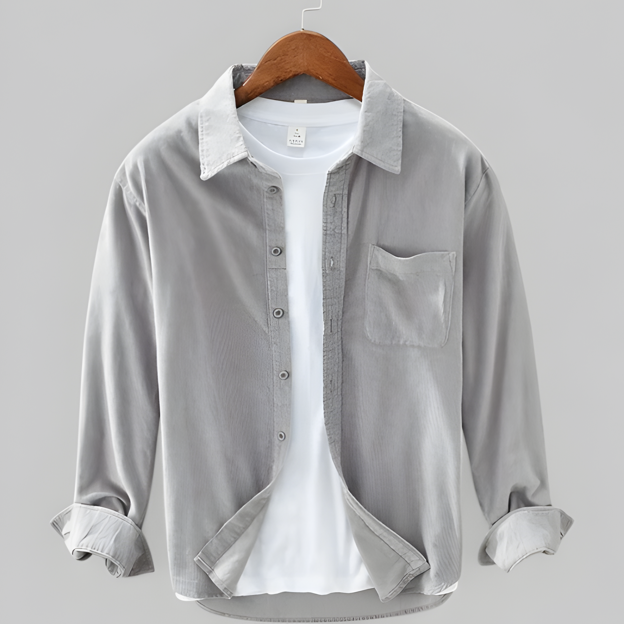 Button-Up Shirt | Men’s Textured Long Sleeve Fit
