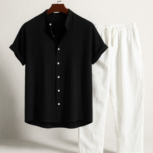 Men’s Casual Shirt & Trouser Set | Two-Piece