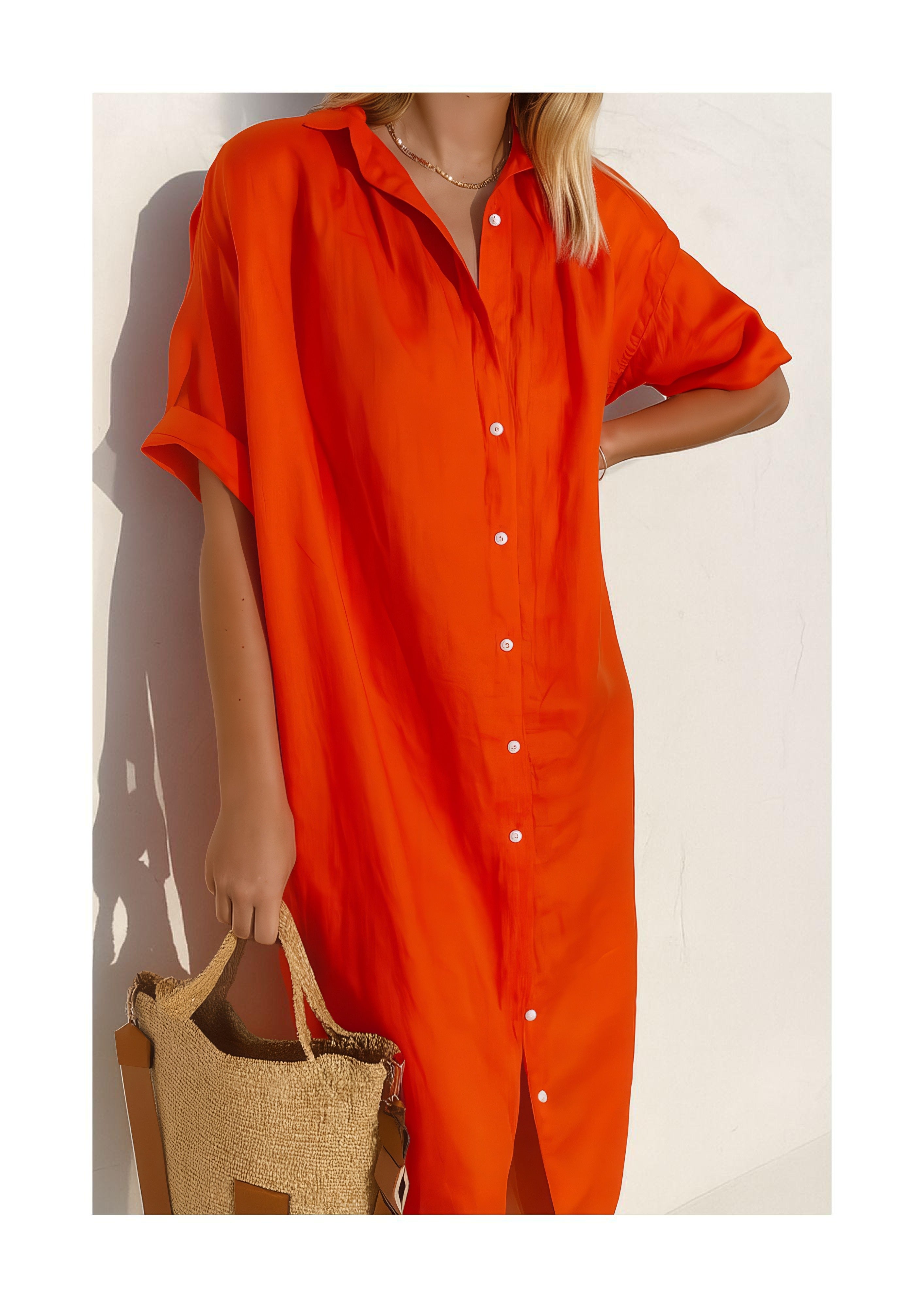 Women’s Summer Shirt Dress | Midi