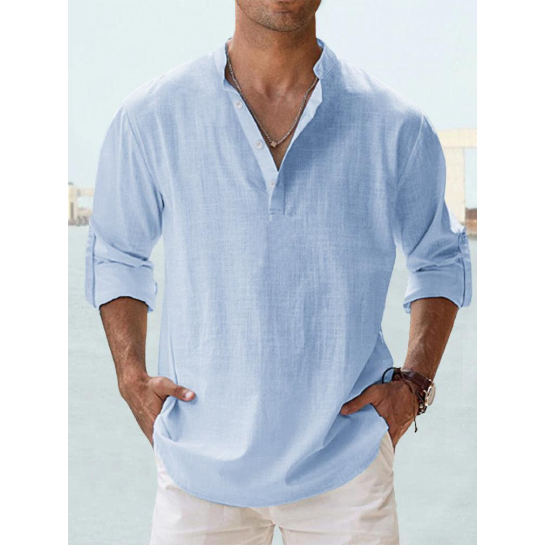 Orion | Men’s Oversized Henley Shirt | Long Sleeve