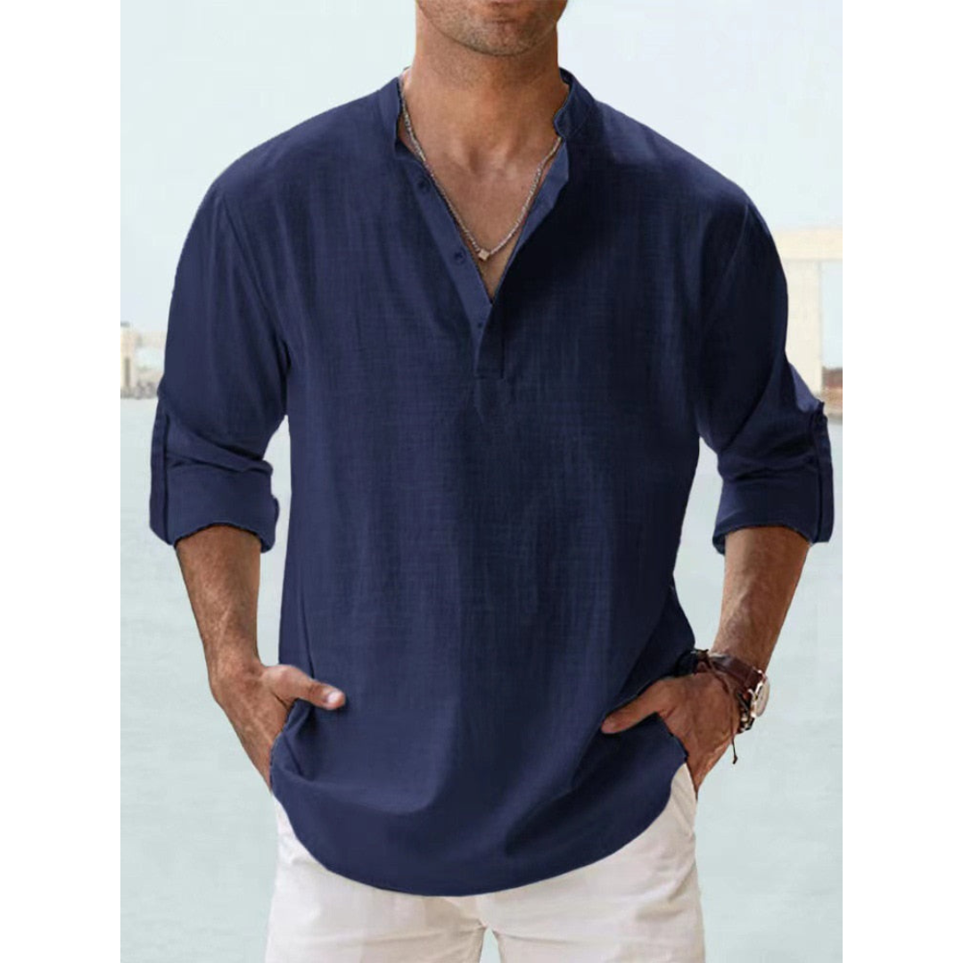 Orion | Men’s Oversized Henley Shirt | Long Sleeve