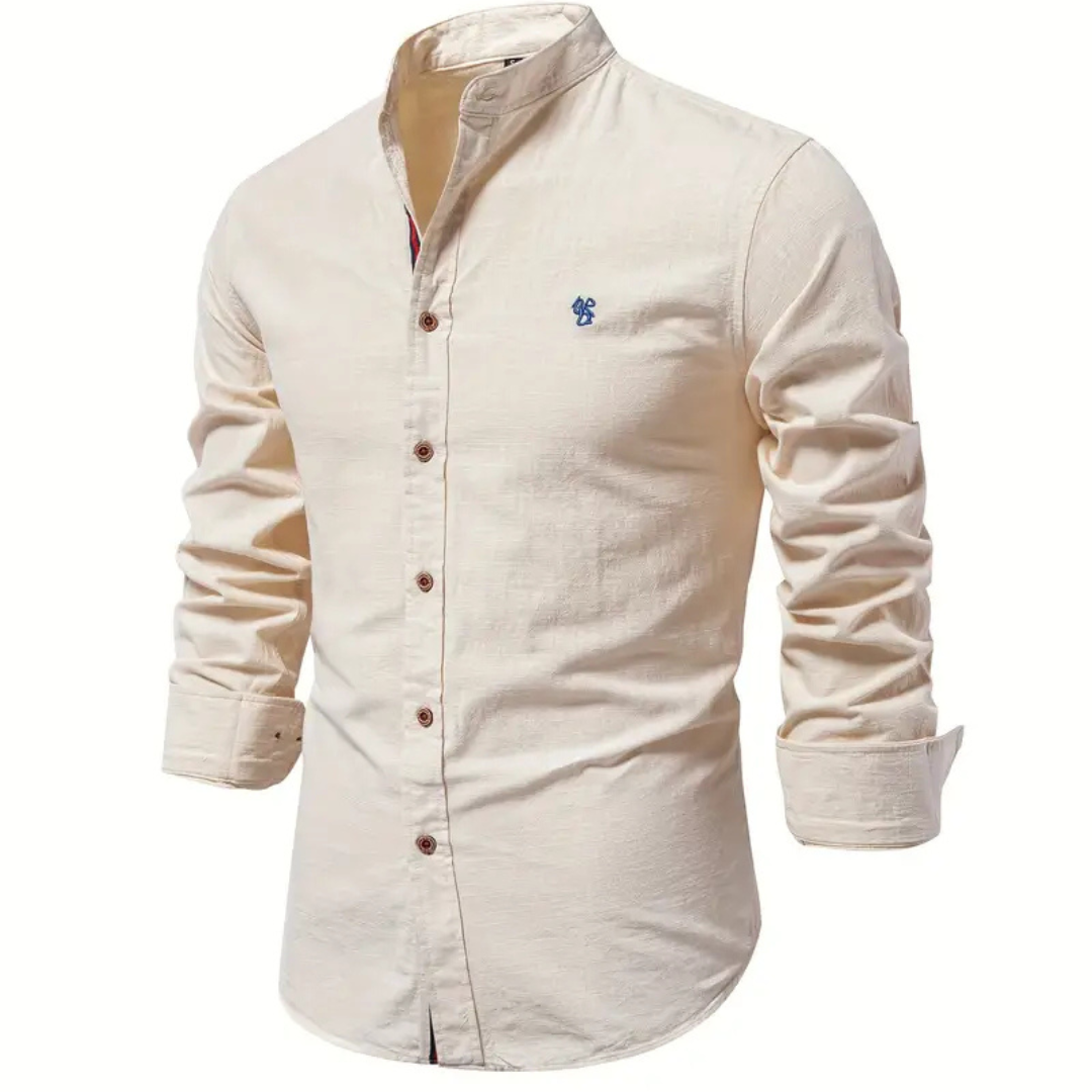 Leon | Men’s Summer Collar Button-Down Shirt | Long Sleeve
