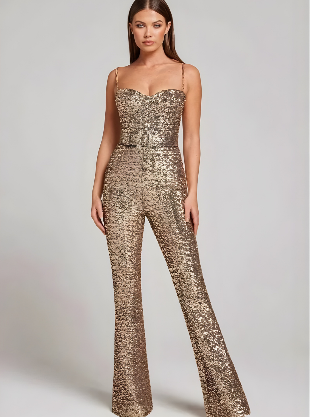 Women’s Summer Metzli Strapless Glitter Jumpsuit | Clean Sculpted Silhouette