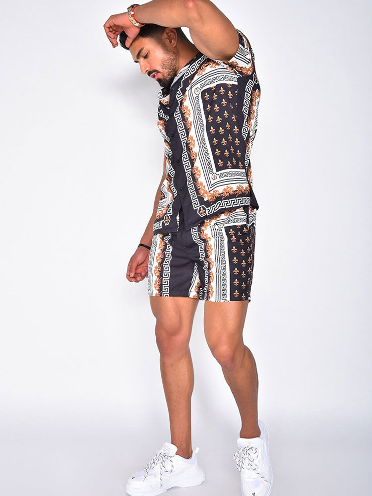 Men's Shirt & Shorts Set Two Piece | Summer
