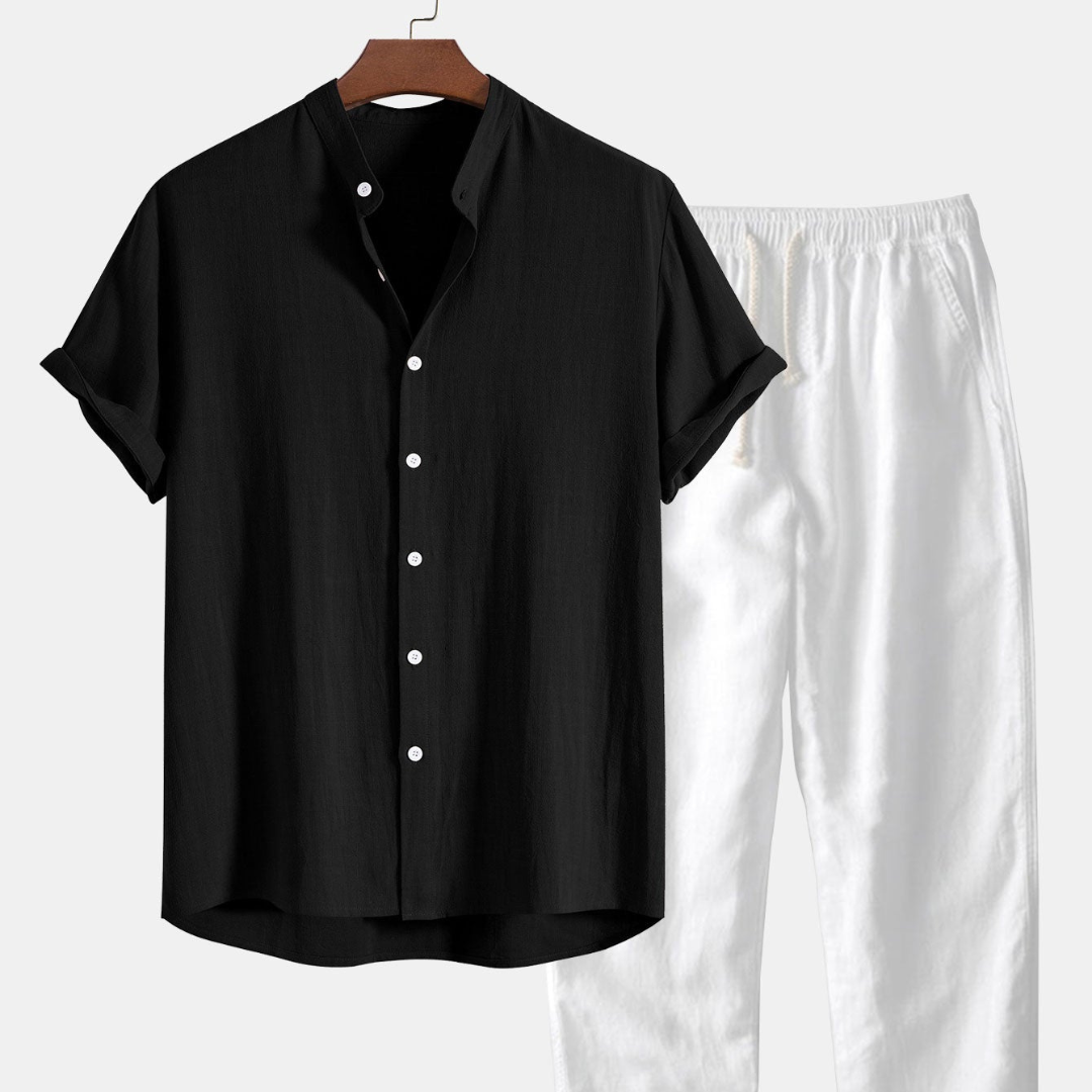Men’s Casual Shirt & Trouser Set | Two-Piece