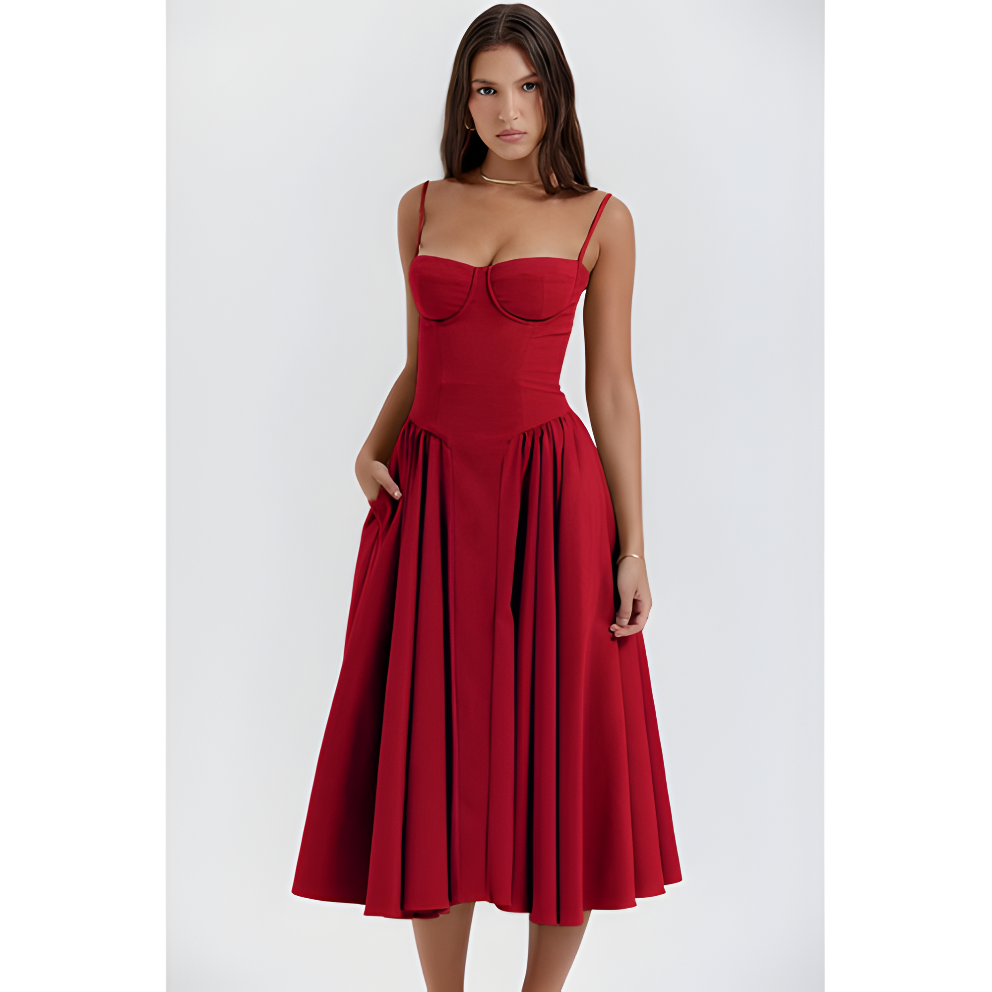 Women's Sleeveless Midi Dress | Summer