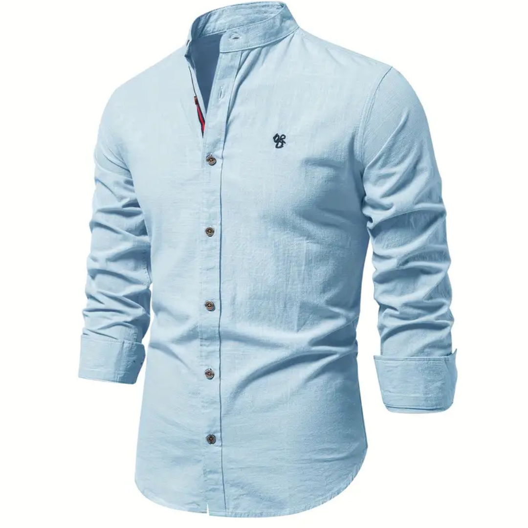 Leon | Men’s Summer Collar Button-Down Shirt | Long Sleeve