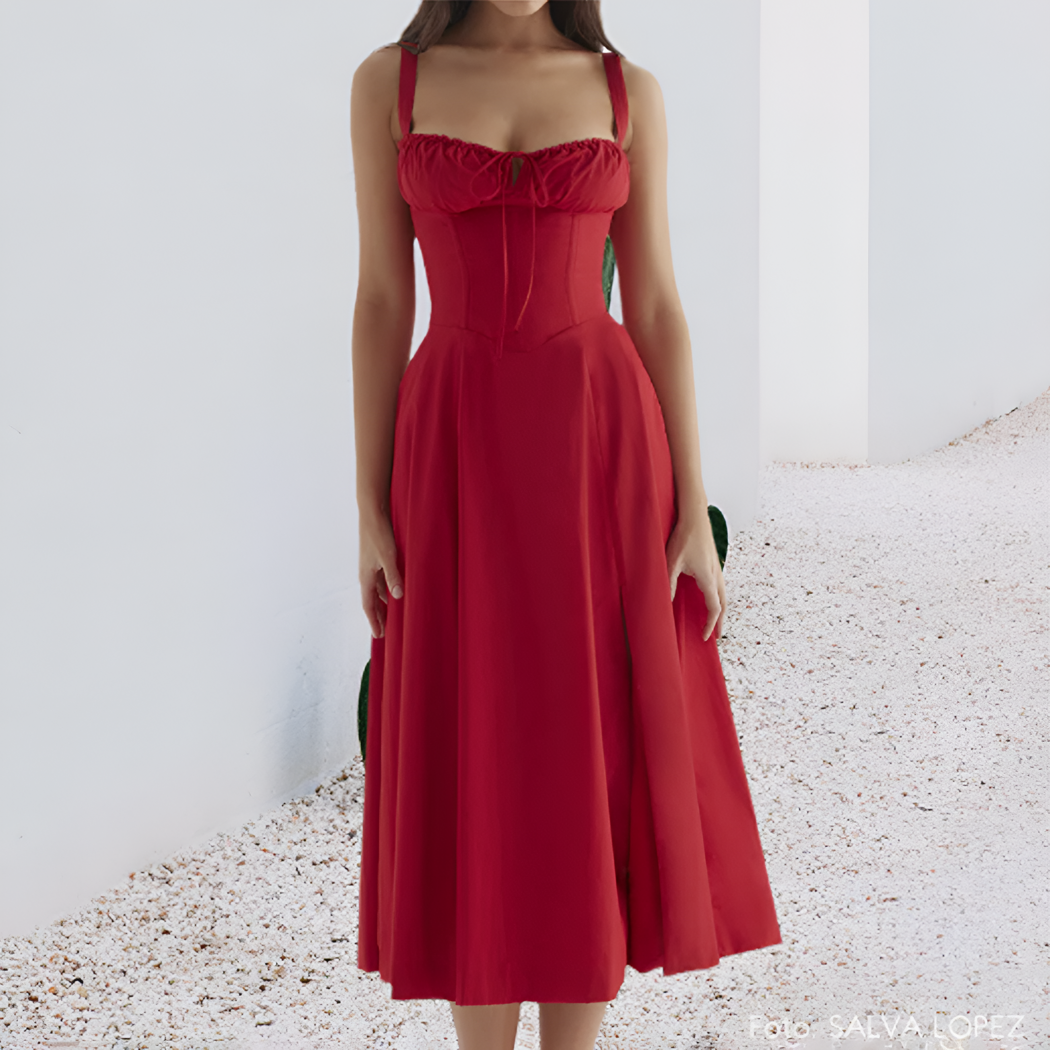 Women's Floral Strap Summer Dress | Midi