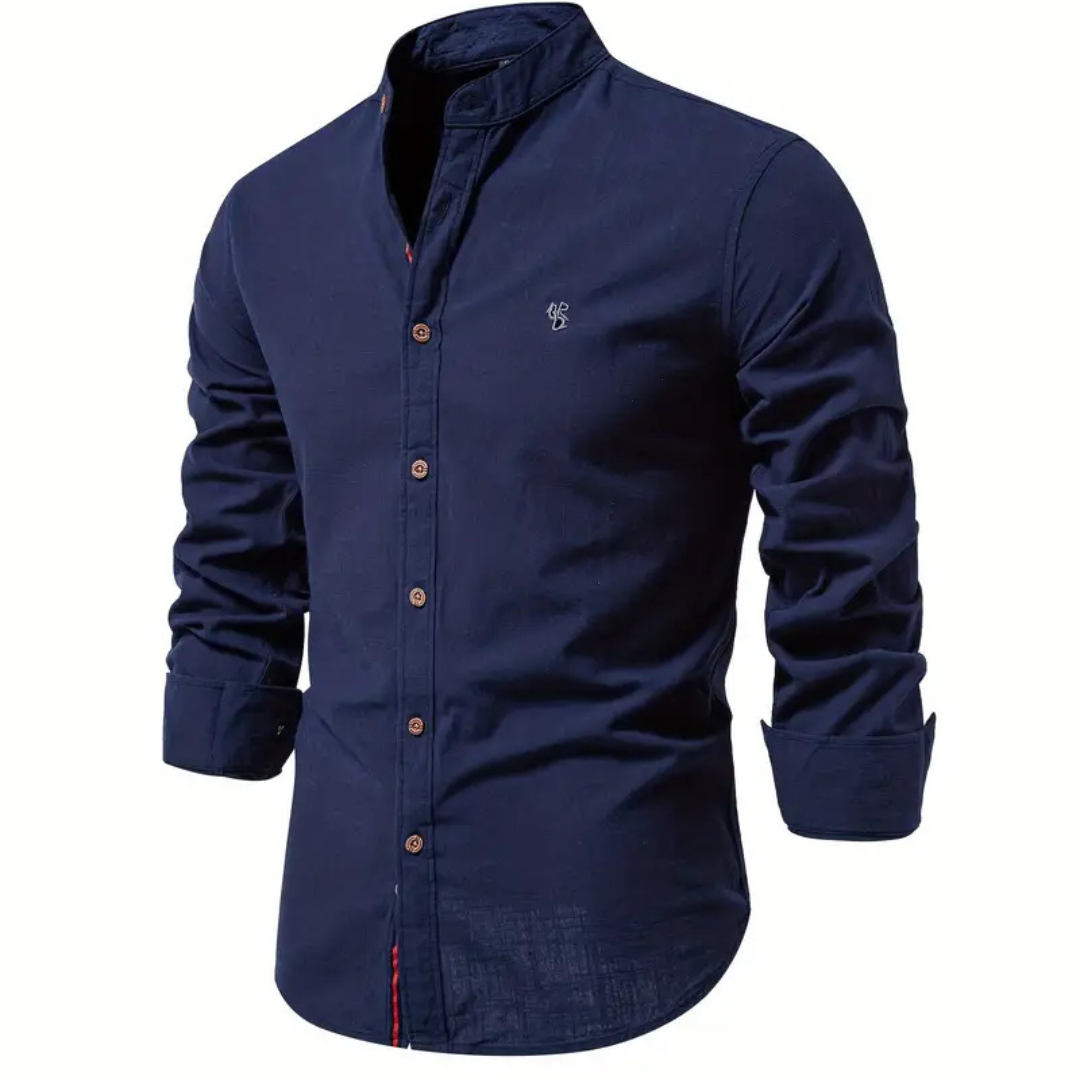 Leon | Men’s Summer Collar Button-Down Shirt | Long Sleeve