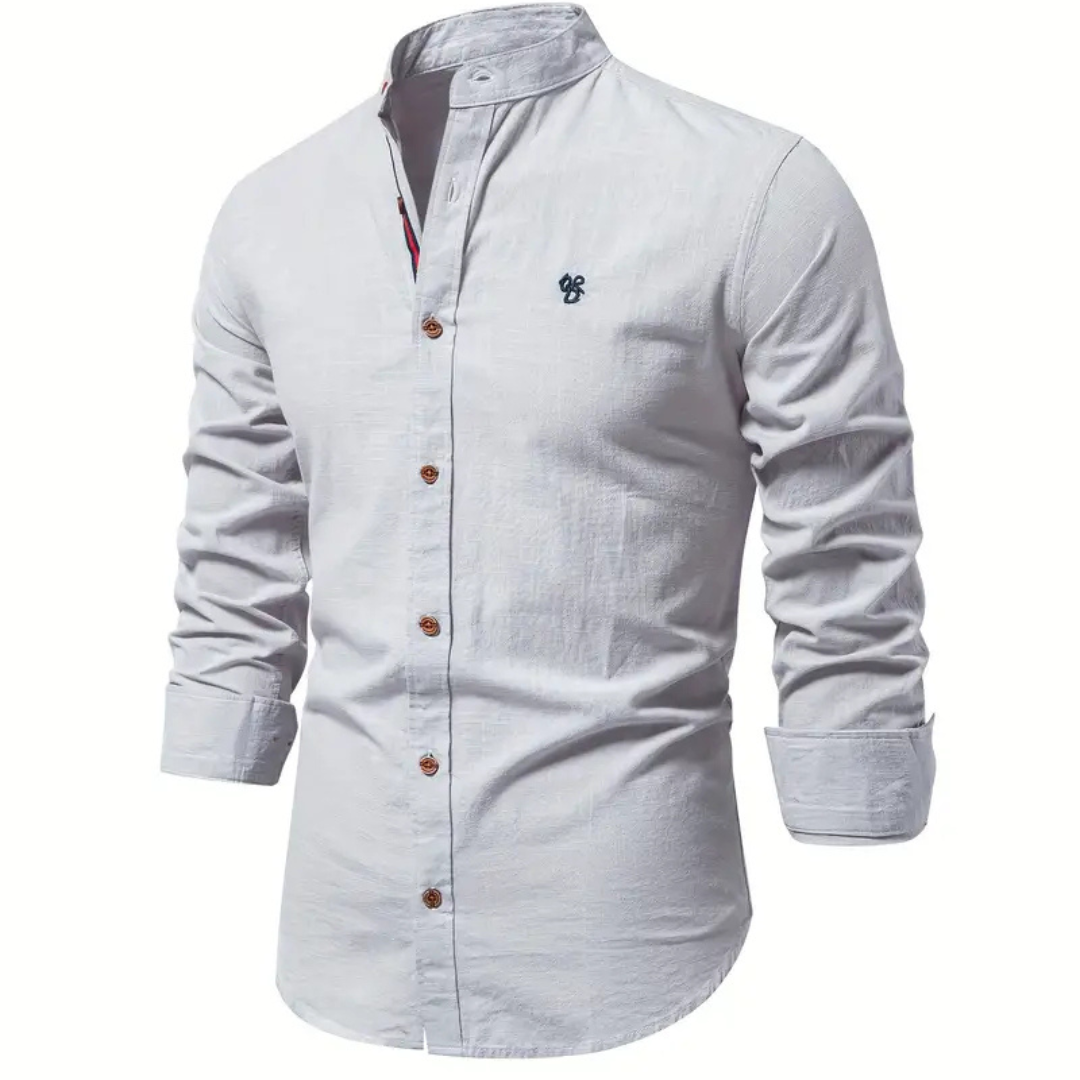 Leon | Men’s Summer Collar Button-Down Shirt | Long Sleeve