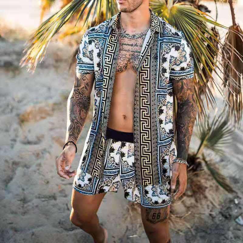 Men's Shirt & Shorts Set Two Piece | Summer