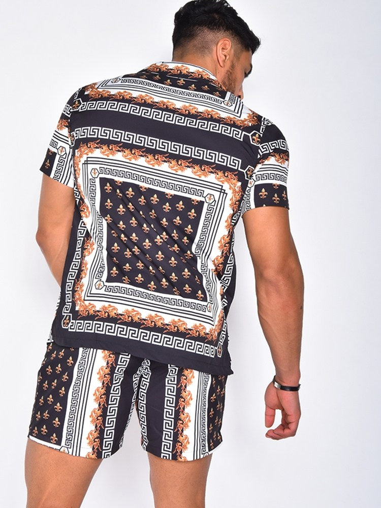 Men's Shirt & Shorts Set Two Piece | Summer