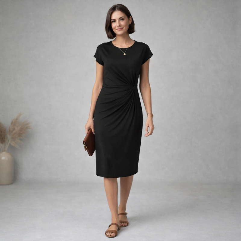 Women’s Short Sleeve Formal Dress | Midi