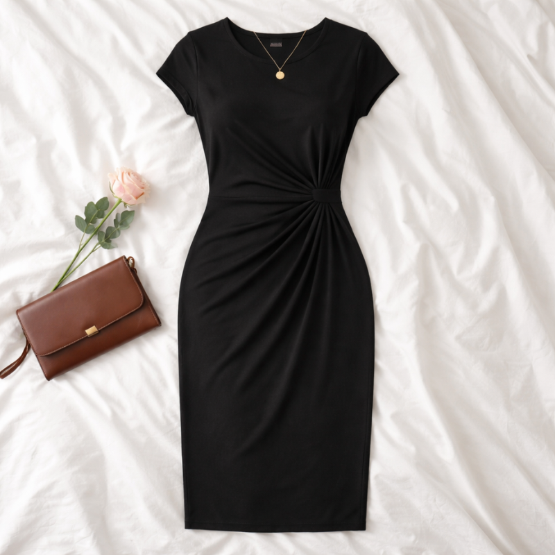 Women’s Short Sleeve Formal Dress | Midi